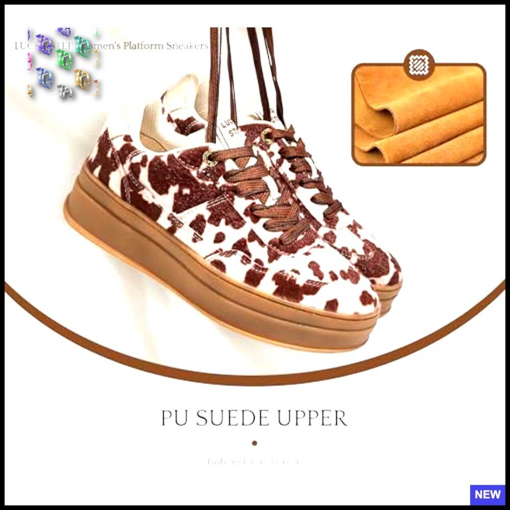 Chunky Platform Sneakers Retro Fashion Comfortable Walking Shoes Casual Trainers - Picture 4 of 7